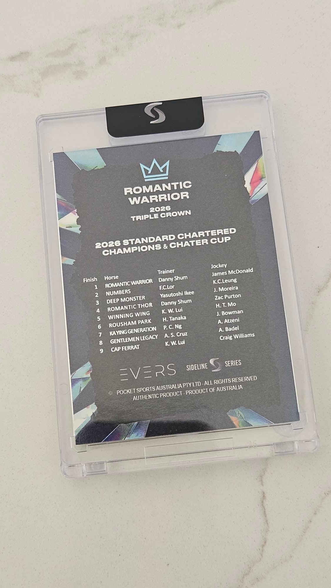 Romantic Warrior Triple Crown win card #2