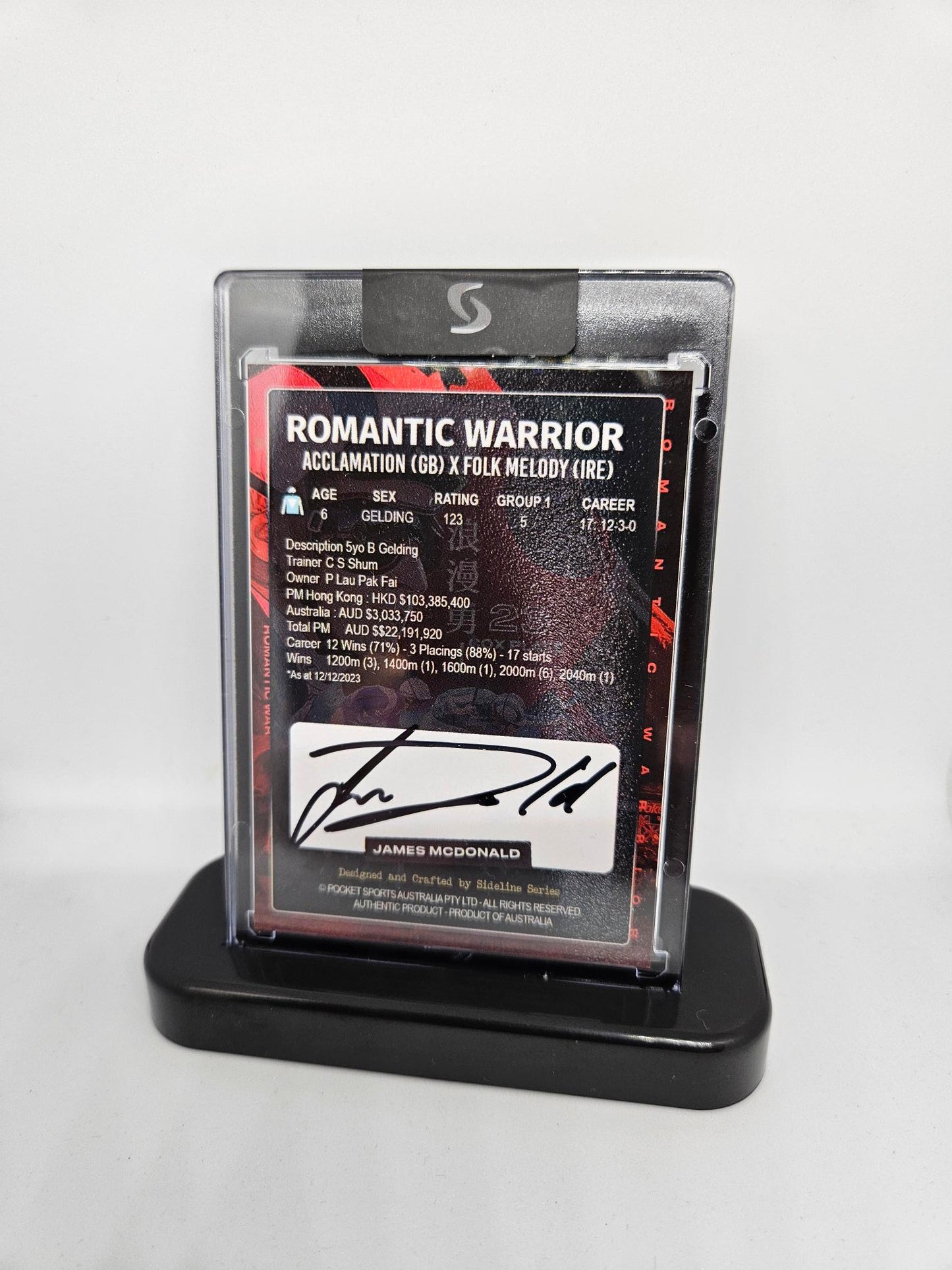 Romantic Warrior X James McDonald BLACK AUTO 1