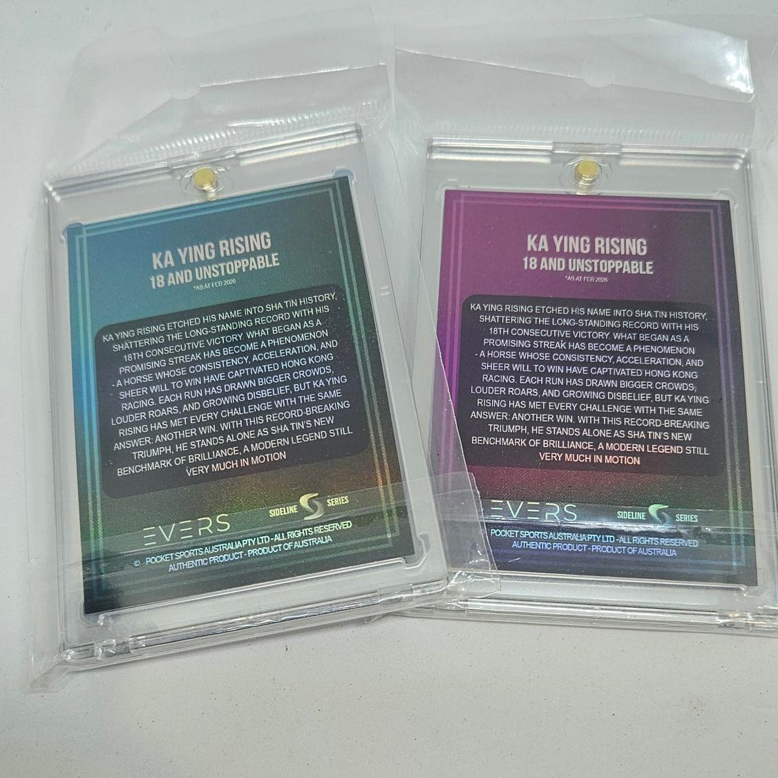 Ka Ying Rising 18 and Unstoppable - rainbow holofoil - 1 of 4 chance