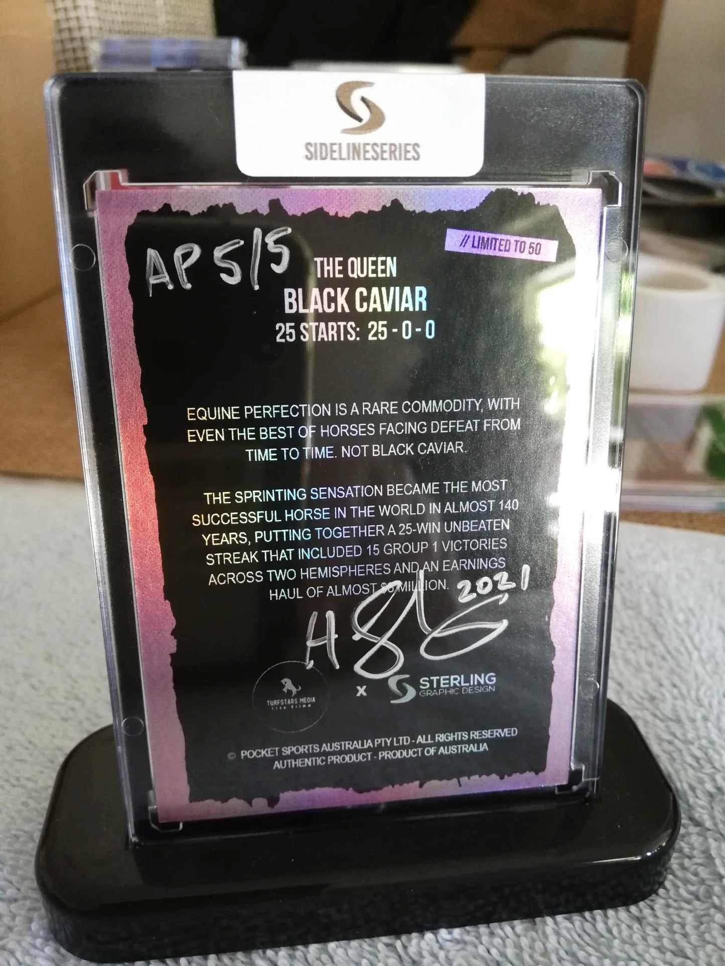 Artist Signed - Black Caviar HOLOFOIL - Limited to 5